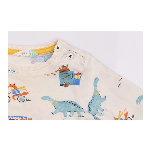 Tee LS white fox dino
