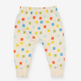 Harem Joggers Cream Block Print