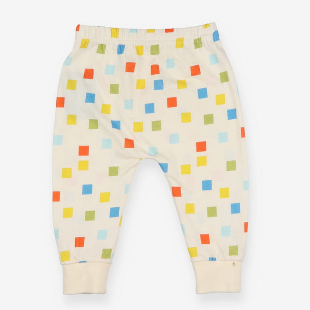 Harem Joggers Cream Block Print