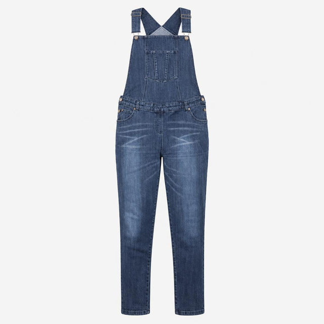 Denim Dungarees Maternity Overalls Stretch Side Pa