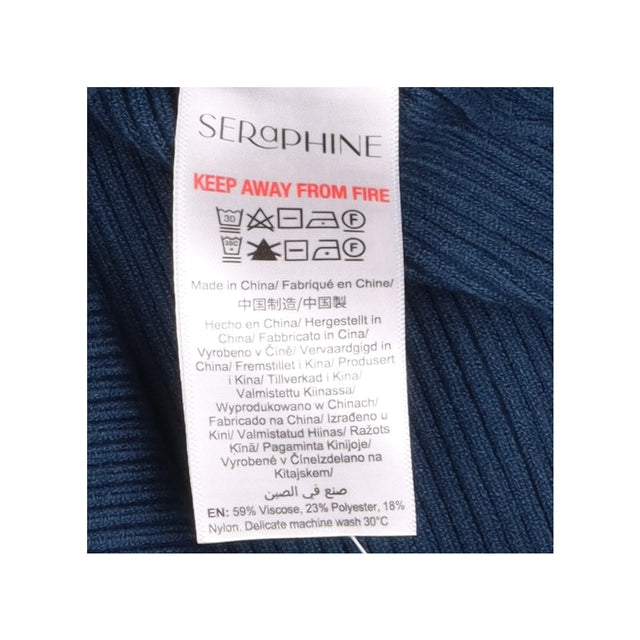 Seraphine Navy Blue Ribbed Knit Crossover Maternit