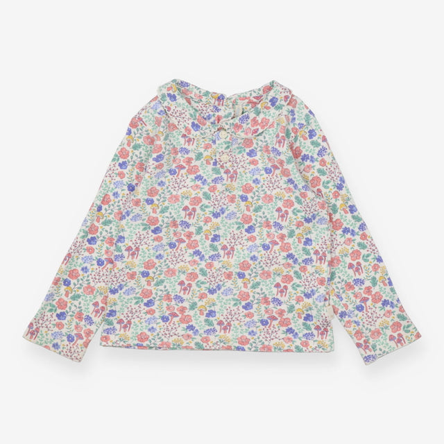 Collared Floral and Mushrooms Long Sleeve