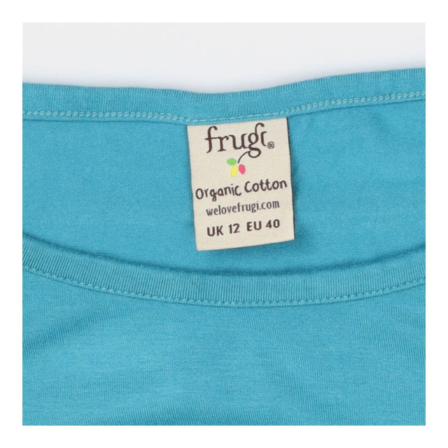 Tie hem long sleeve top in tobermory teal
