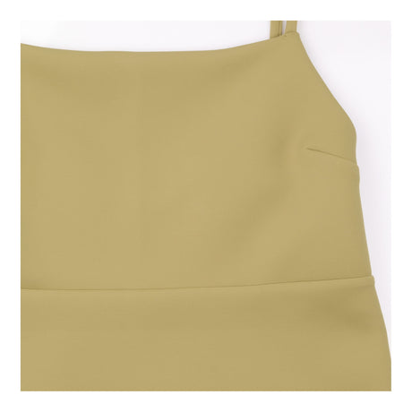 Dress Olive Green Strappy Fitted Minimal Occasion