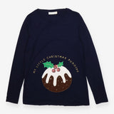 Christmas Pudding Maternity Top Long Sleeve