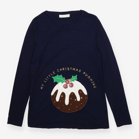 Christmas Pudding Maternity Top Long Sleeve