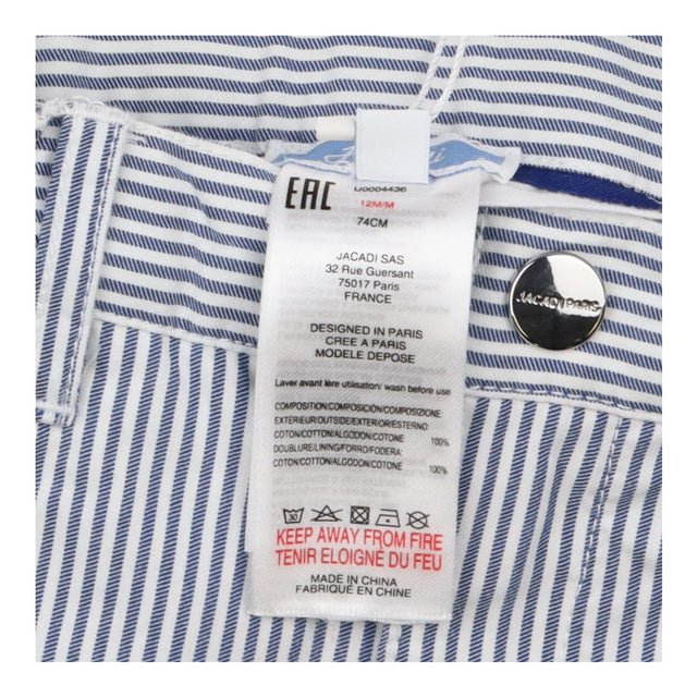 Trousers Strip Blue and White Pockets