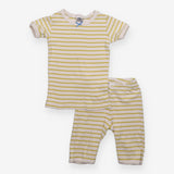 Pyjamas yellow and white striped