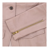 Leather Jacket Taupe Lambskin Four Pocket Utility