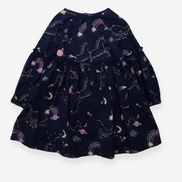 Unicorn space long sleeve dress