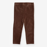 Velour legging Brown Plain