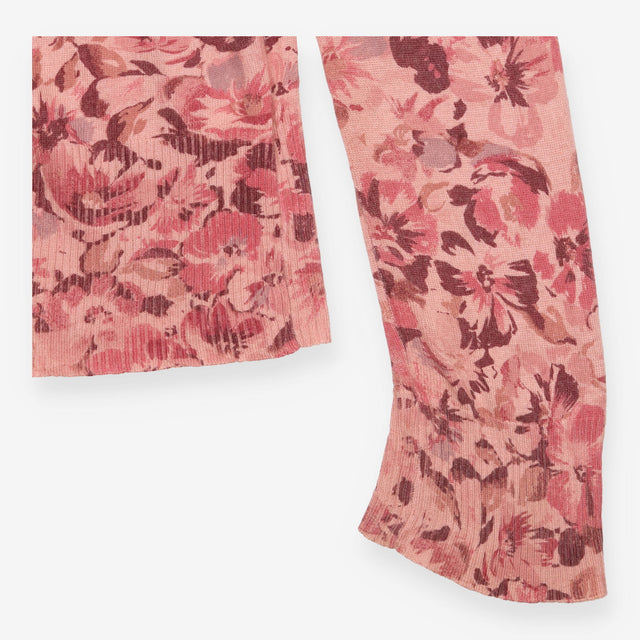 Floral Silk Blend Button Front Cardigan