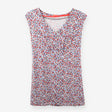 Floral Jersey Tunic Top Cap Sleeve