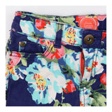 Skinny Blue Jeans with Bold Floral Print