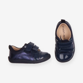 Shoes velcro blue metallic 