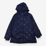 Coat navy blue spotty