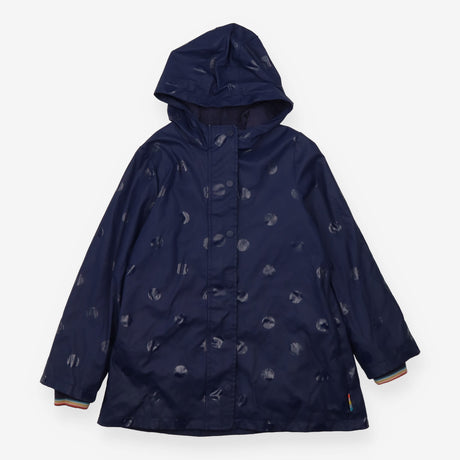 Coat navy blue spotty