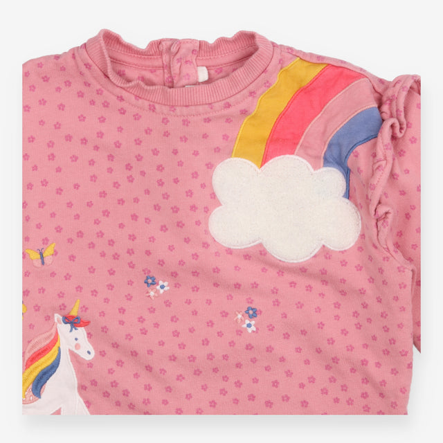 Pink Floral Unicorn Sweater Dress