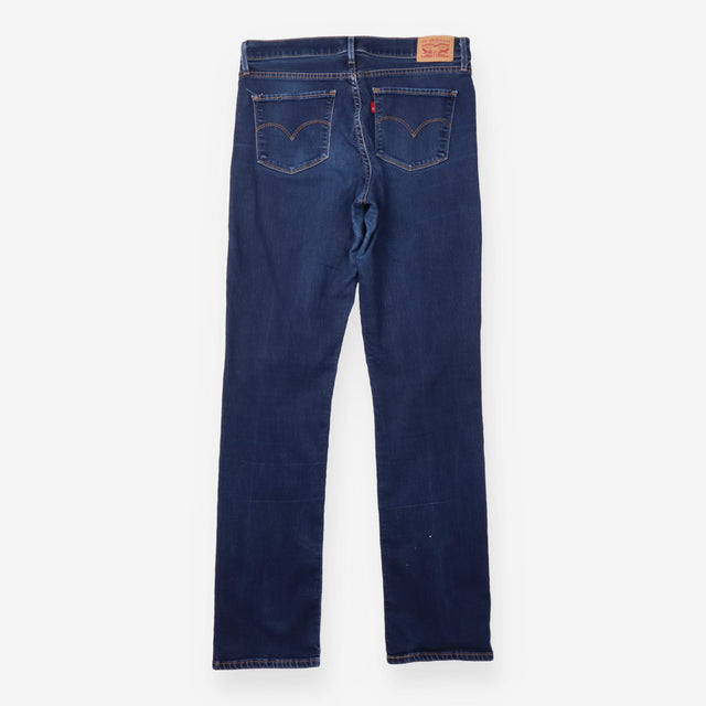 Jeans Dark Blue Shaping Straight Leg Mid Rise