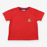 Red t-shirt with boat