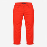 Bright Red Stretch Denim Slim Leg Petite Jeans ```