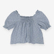 Blouse blue seashells
