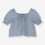 Blouse blue seashells