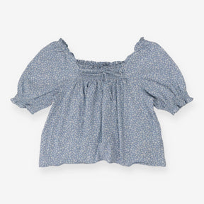 Blouse blue seashells