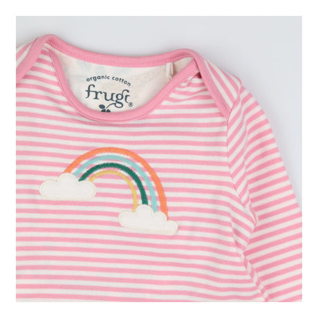 Easy dressing babygrow giraffes stripes and rainbo