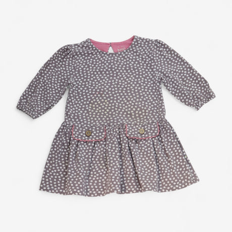 Dress Jersey Brown with spots and Pockets