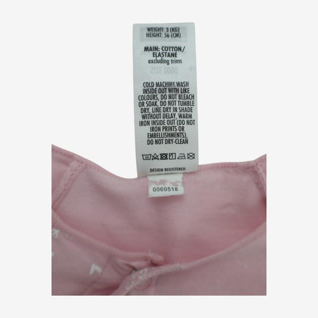 Sleepsuit Pink Je T'aime Bonds