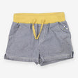 Ticking Stripe Short with honey Bee