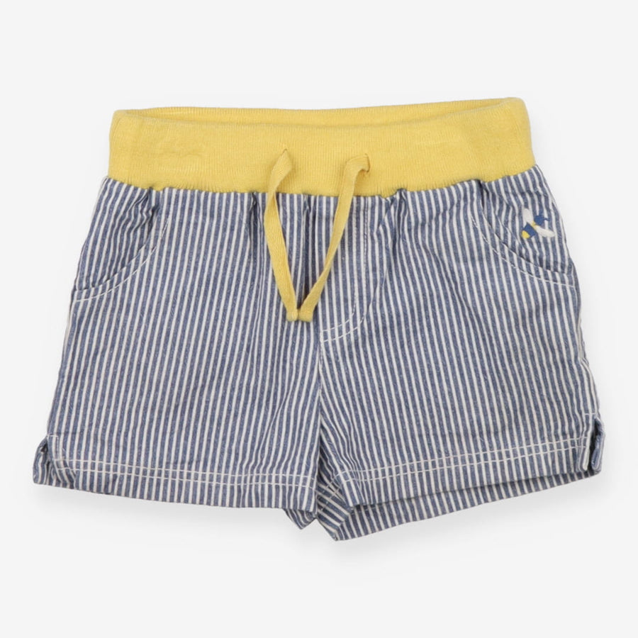 Ticking Stripe Short with honey Bee