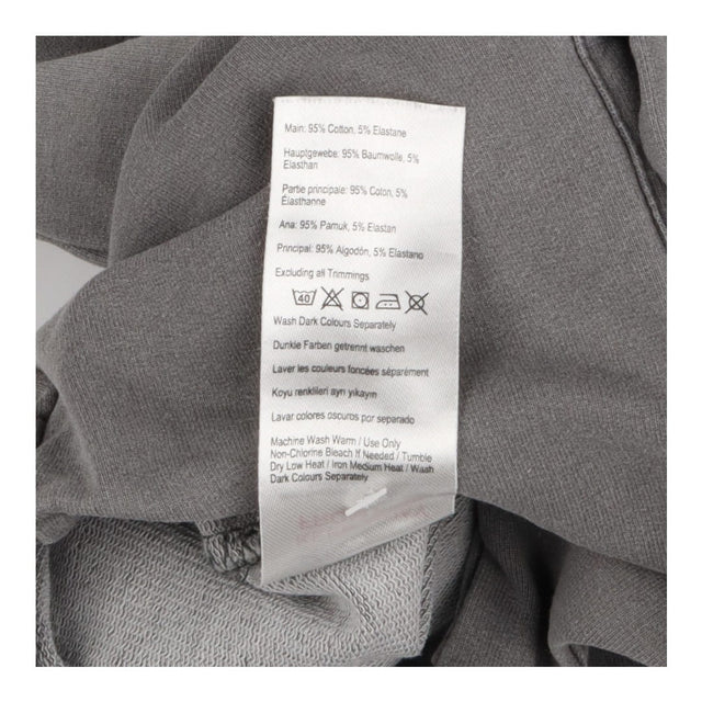 Romper Dungarees grey with white buttons