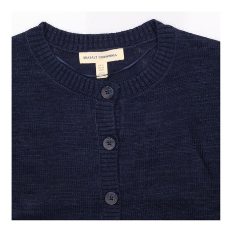 Cardigan Short Sleeve Knit Navy Blue