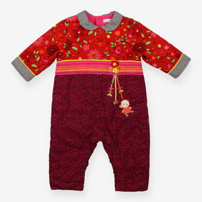Catimini Padded woven romper retro floral