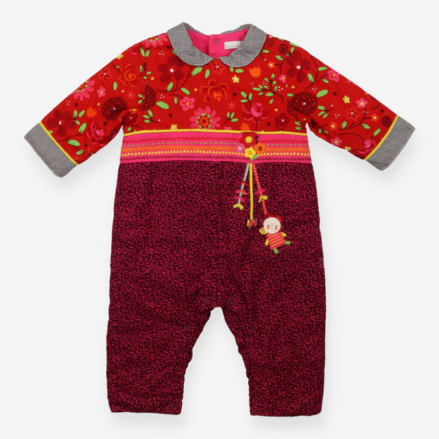 Catimini Padded woven romper retro floral