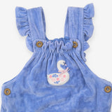 Purple Swan Dungarees Frill Shoulders
