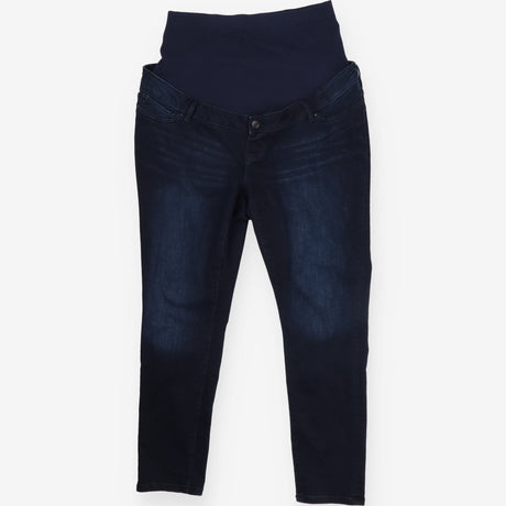 Dark Wash Straight Leg Over Bump Maternity Jeans