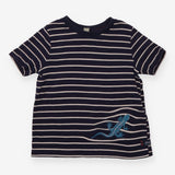 Tee Navy Stripped with Blue Lizard