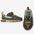 Trainers Brown and Green Velcro with Dinosaur Spik