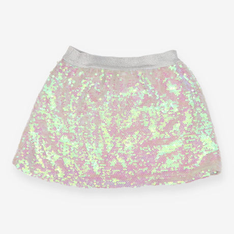 Sequin Skirt Silver Waistband