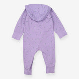 Onesie with Detachable Hood Purple Floral
