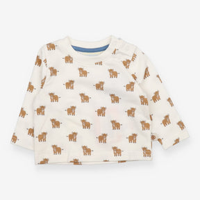 Baby highland cow print t-shirt