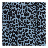 Whistles Blue Black Leopard Print Elasticated Midi