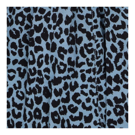 Whistles Blue Black Leopard Print Elasticated Midi