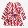 Orange Leaf Long Sleeve Dress