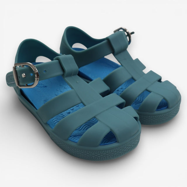 Jelly Shoe Teal with Velcro Fastening