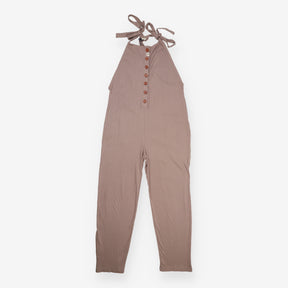 Stone ribbed dungarees