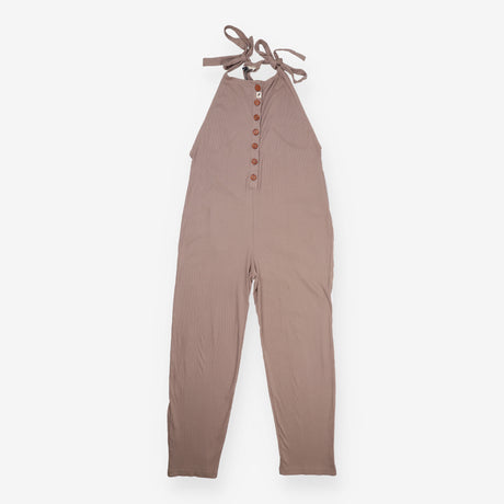 Stone ribbed dungarees